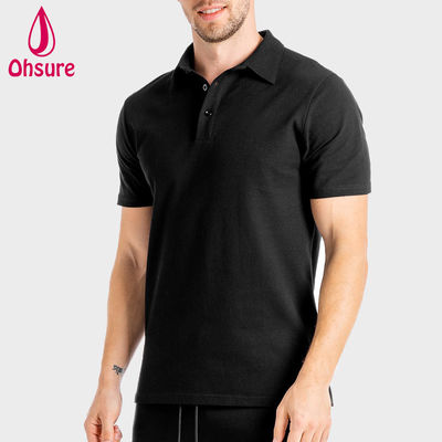 OEM Custom Logo Shirt Summer Office Gym Spandex / Nylon Men's Personal Trainer Work Clothes Men Polo Shirts Blank Casual  XS-2XL
