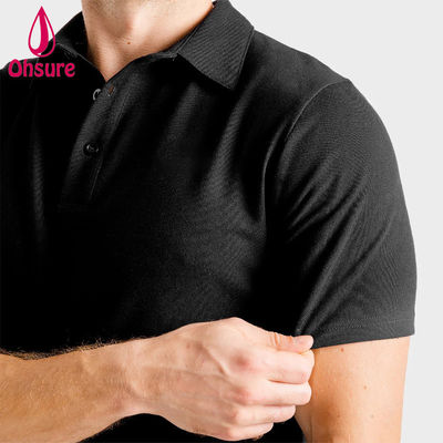 OEM Custom Logo Shirt Summer Office Gym Spandex / Nylon Men's Personal Trainer Work Clothes Men Polo Shirts Blank Casual  XS-2XL