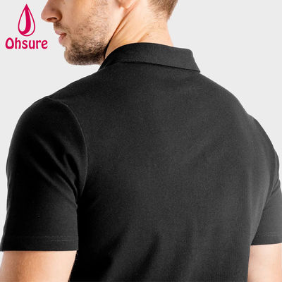 OEM Custom Logo Shirt Summer Office Gym Spandex / Nylon Men's Personal Trainer Work Clothes Men Polo Shirts Blank Casual  XS-2XL