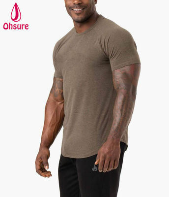Lightweight Comfort T Shirt Men Gym Fitness Sportswear Poly Blend Fabric 2022 New Fashion Seamless Stretch Cotton Gym Clothes