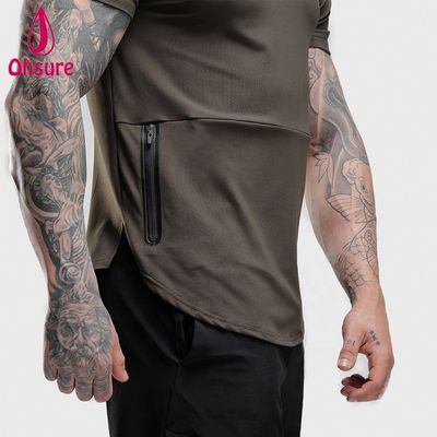 Wholesale Breathable Athleisure Plus Size T-shirt Custom Short Sleeve Tee Fitness Men T-shirt