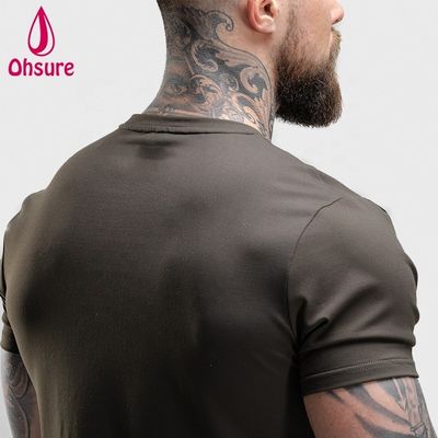 Wholesale Breathable Athleisure Plus Size T-shirt Custom Short Sleeve Tee Fitness Men T-shirt
