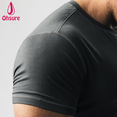 OEM Custom Logo Quick Dry Zig-zag Stitching Sports Top Muscle Fit Men Fitness Gym Training Men&#39;s Shirts Blank Casual Printed