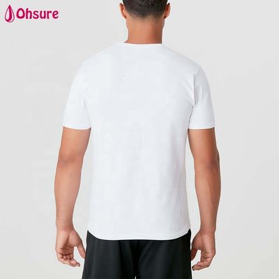 Wholesale Customized Logo Men's Shirts Slim Fit Man Plain Gym Clothing Cotton Spandex White Mens Short Sleeve t Shirt