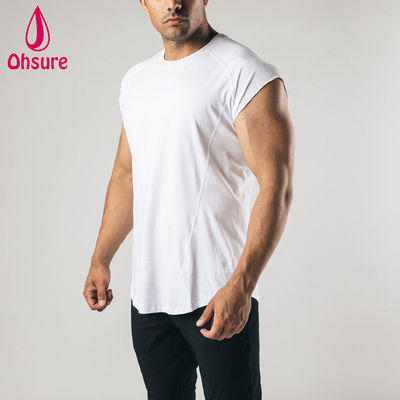 Printprinting Sleeveless Tee Raw Cut Arm Mens Workout Clothing Training Gym Top Mens T-shirts Casual Blank Tshirt Blank Shirts