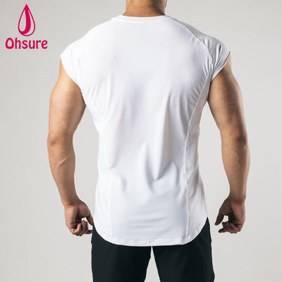 Printprinting Sleeveless Tee Raw Cut Arm Mens Workout Clothing Training Gym Top Mens T-shirts Casual Blank Tshirt Blank Shirts