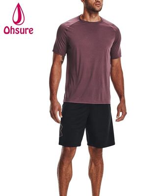 92% Polyester 8% Spandex Man Sports Dry Quick T-shirts Wholesaler Fitness Wear Active Gym Apparel T Shirt for Man Casual Printed