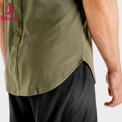 New Arrival Lightweight Breathable Athletic  Men Fitness Quick-dry Fabric Spandex Elastane Men's Clothing t Shirts