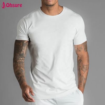 New Casual Mens Sports Clothes Fitness Gym Wear Plain Tee t Shirt Bamboo Fitted Gym Shirt Custom Sport T-shirt