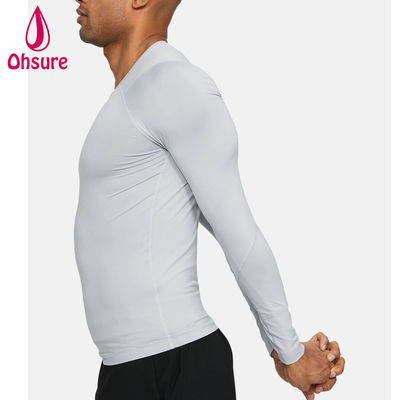 Hot Sale Wholesale Gym Wear Slim Fit Men Compression Shirt Men Sports Wear Men's Long Sleeve T Shirts Jersey Blank Casual O-neck