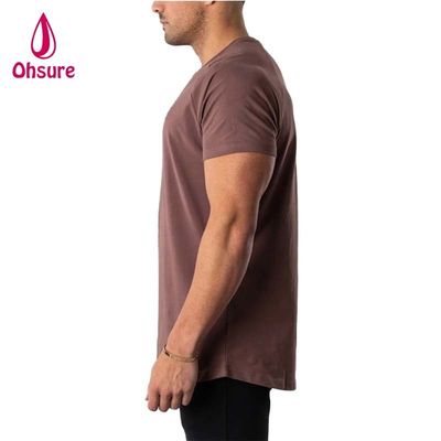 Muscle Fit Tshirt for Men Running Sport Top Gym Man Cotton Spandex T Shirt