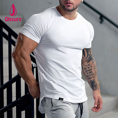 Ohsure Customize With Logo Custom Pattern Wholesale Fashion High Quality White Casual Over Sized Sports Cotton Man T-shirt