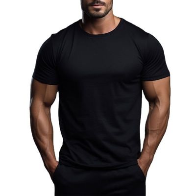 Wholesale Customize Men High Quality Cotton White Casual Printed Gym Fashion Baggy Sportswear Black Gym T-shirts for Men