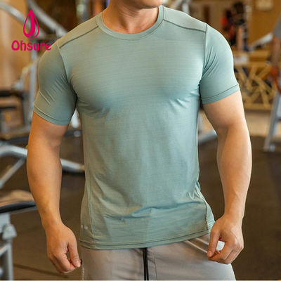 Ohsure Men Summer High Quality Short Sleeve T-shirt Cold Silk Recycled Xylitol Cotton Custom Private Logo Sports T-shirt