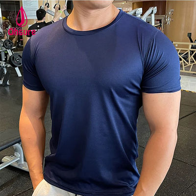 Ohsure Men Summer Short Sleeve T-shirt Cold Silk Recycled High Quality Xylitol Cotton Custom Private Logo Gym T-shirts for Men