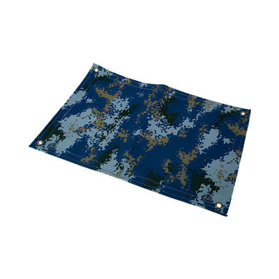 Litong Wholesale Waterproof Canvas Fabric Painting Blue Camouflage Organic Silicon Canvas Tarpaulin