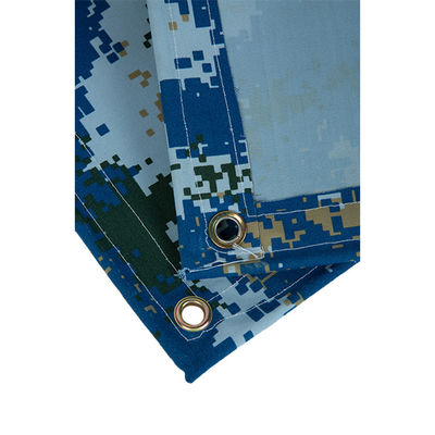 Litong Wholesale Waterproof Canvas Fabric Painting Blue Camouflage Organic Silicon Canvas Tarpaulin