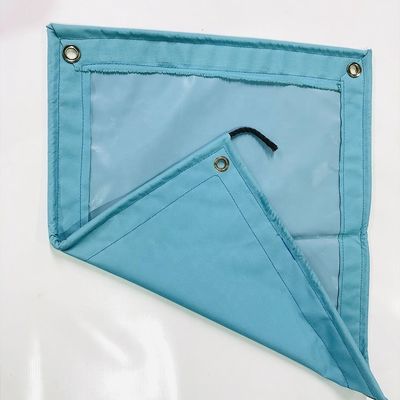 Customized Size Oxford Cloth Coated Tarps Plastic Sheet Tarpaulin Cover Holl Tent Light Blue Coated Fabric