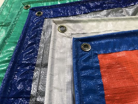 Litong Blue-silver PE Tarpaulin Lightweight Cargos Cover Blue-orange Luggage Bag 150gsm Waterproof Tarps