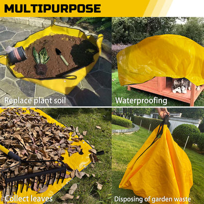 Litong Garden Leaf Tarp Bag Reusable Waterproof Garden Waste PE Tarpaulin Sheet