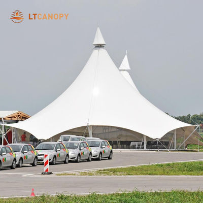 Litong China Outdoor Canopy Shade Umbrella Waterproof Tensile Membrane Structure Roof Wind Tensile Fabric Awnings