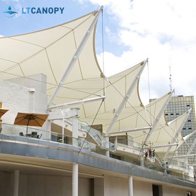 Wholesale  Outdoor Landscape Tensile Canopy Umbrella Fabric Strength Membrane Structure Walkway Fabric Tensile Structure