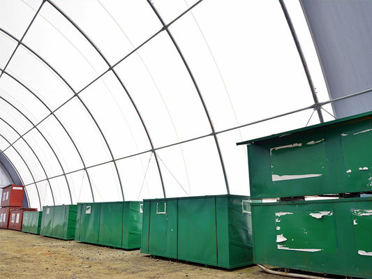 Customized Outdoor Waterproof Awning PVC Fabric Poly Tunnel Shipping Container Shelter